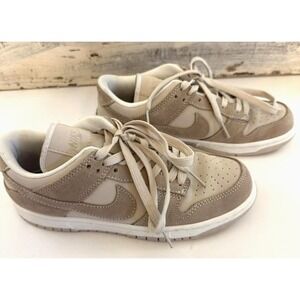 Nike Dunk Low Next Nature Shoes Womens Size 7 Beige Tan Suede Leather FD0873-126